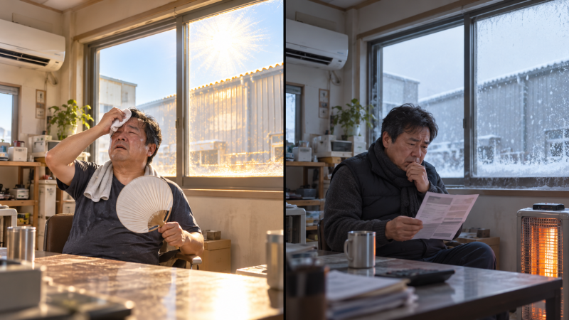 여름철 열기와 겨울철 냉기가 실내로 전달돼 냉·난방비 부담이 컸던 건물