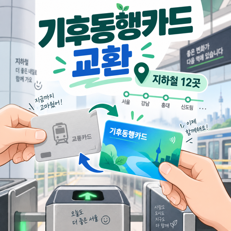 “우리 동네 역도 될까?” 기후동행카드 교환 지하철역 12곳과 준비물 체크리스트