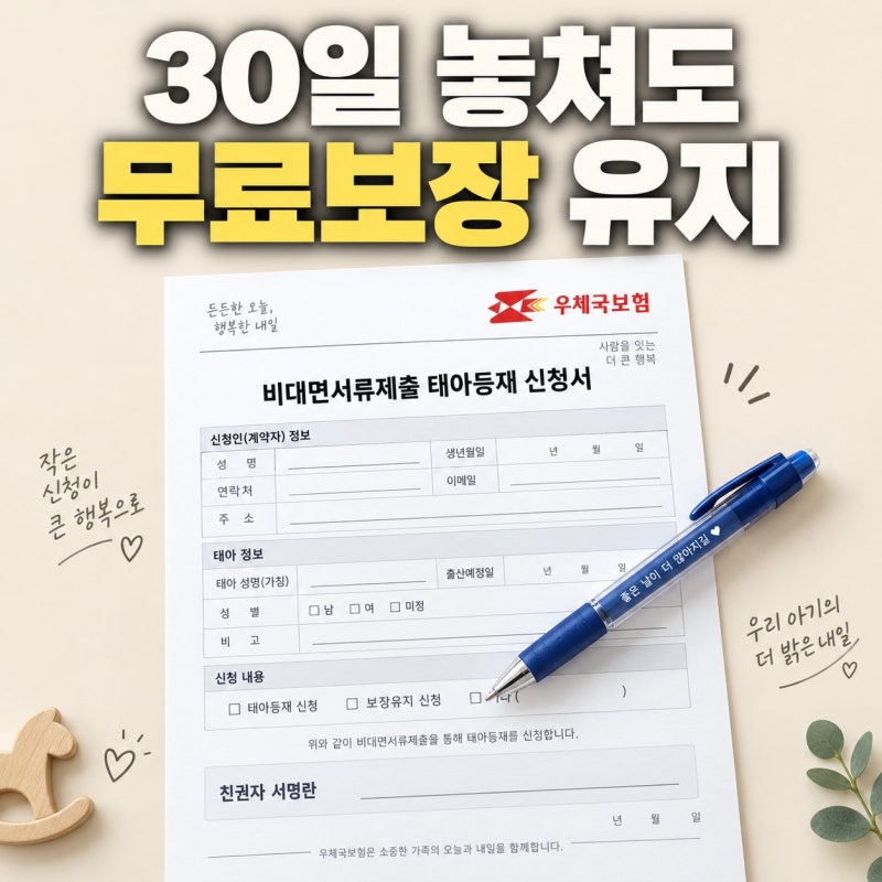 우체국보험 태아등재 서류와 절차 — 출생신고 후 30일, 꼭 맞춰야 할까