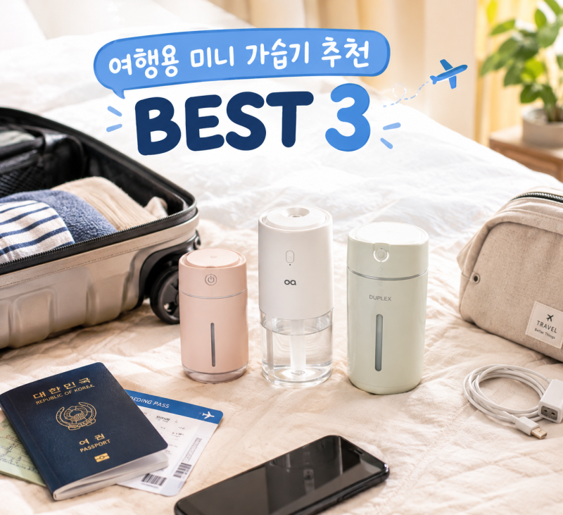 여행용 미니 가습기 추천｜출장·여행 숙소에서 쓰기 좋은 휴대용 가습기 3가지 비교