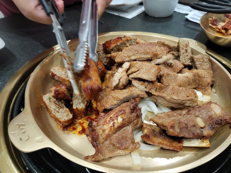 순천 맛집 쌍교숯불갈비 돼지갈비, 떡갈비, 들깨수제비 메뉴 추천