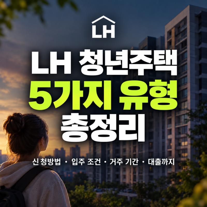 LH 청년주택 5가지 유형 총정리: 신청방법, 입주 조건, 거주 기간부터 대출까지