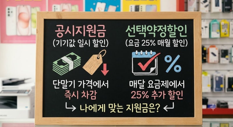 [청주 휴대폰 성지] 비하동 복대동 이웃님들, 아직도 공시지원금 vs 선택약정 헷갈리시죠? (fea....