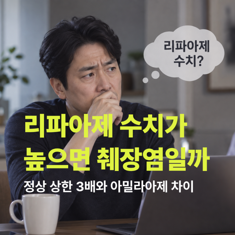 리파아제 수치 높으면 췌장염? 정상 상한 3배와 아밀라아제 차이