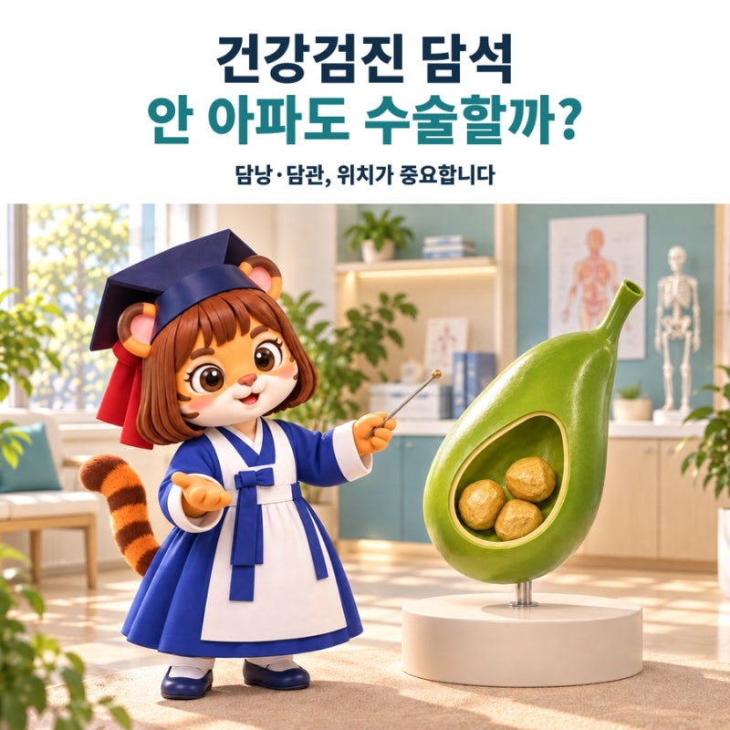 건강검진에서 담석 발견, 아프지 않아도 수술해야 할까요?