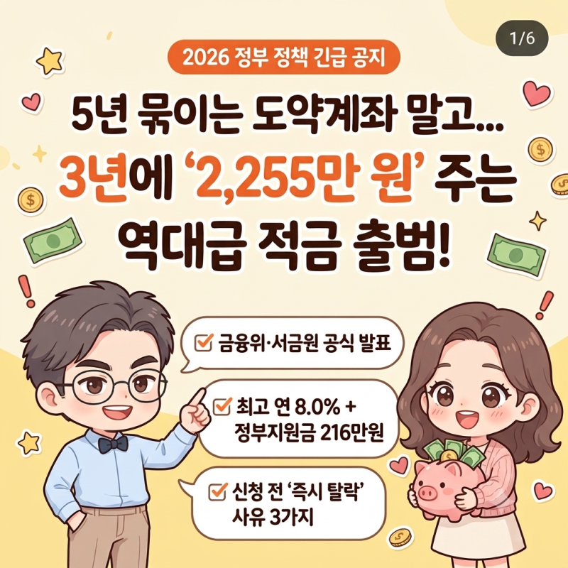 청년미래적금 청년도약계좌 중복 가입 2026 소득 기준