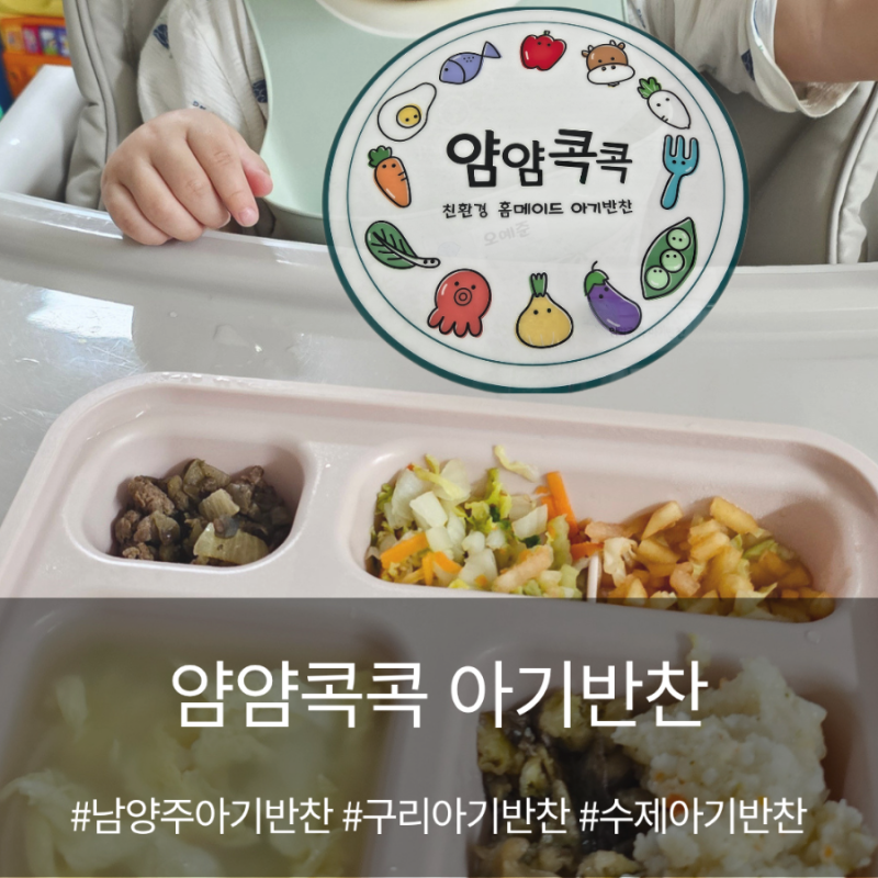 유아식배달 아기반찬배달 남양주아기반찬 수제아기반찬 '얌얌콕콕아기반찬'