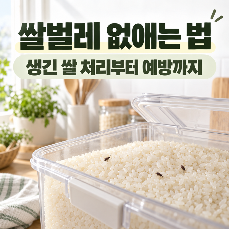 쌀벌레 없애는 법, 쌀 처리부터 예방까지 | 쌀 보관법·여름 쌀통 관리