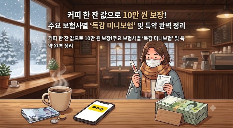 커피 한 잔 값으로 10만 원 보장!주요 보험사별 ‘독감 미니보험’ 및 특약 완벽 정리