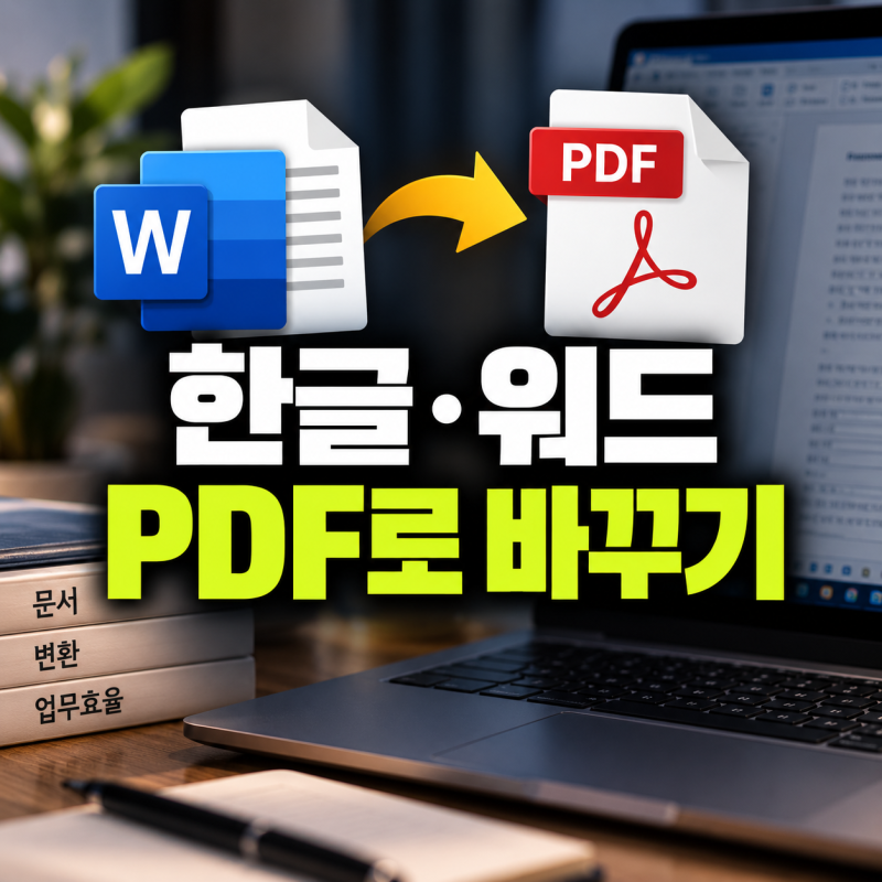 한글·워드 파일 PDF로 변환하는 방법, 프로그램별 저장 순서 정리