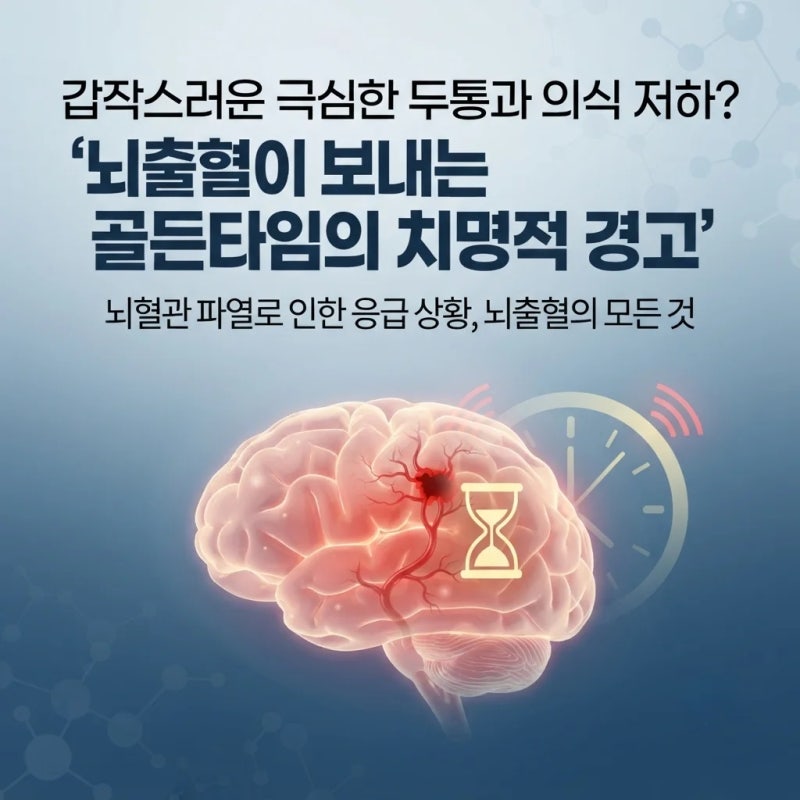 갑작스러운 극심한 두통과 의식 저하? 뇌출혈이 보내는 골든타임의 치명적 경고
