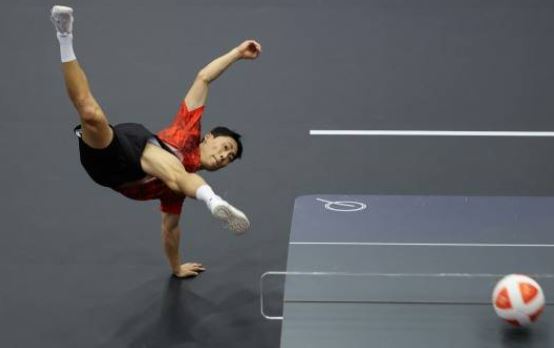 <b>테크볼</b> 뜻 및 경기규칙, '발로 하는 탁구' <b>테크볼</b> <b>이준석</b>, 무실세트 5....