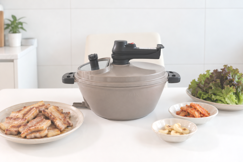 램프쿡 자동회전냄비, 집에서 삼겹살 통돌이 1년 써보니
