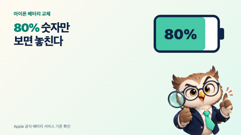 아이폰 배터리 교체, 성능 80% 숫자만 믿었는데