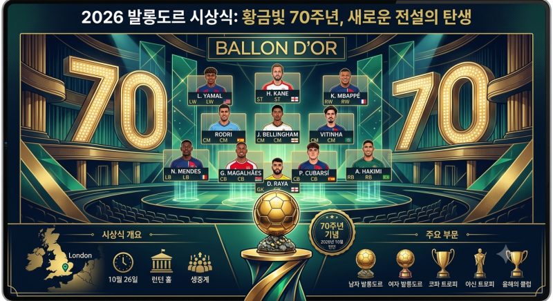 2026 발롱도르 완전 정리, 시상식 개요부터 예상 베스트 11까지
