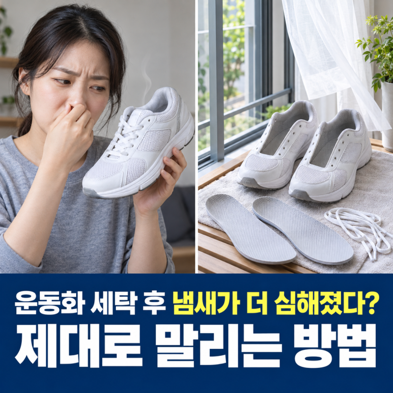 운동화 세탁 후 냄새가 더 심해졌다? 제대로 말리는 방법