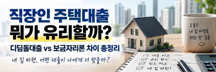 부동산 급등! 직장인 주택대출 뭐가 유리할까? 디딤돌대출 vs 보금자리론 차이 총정리