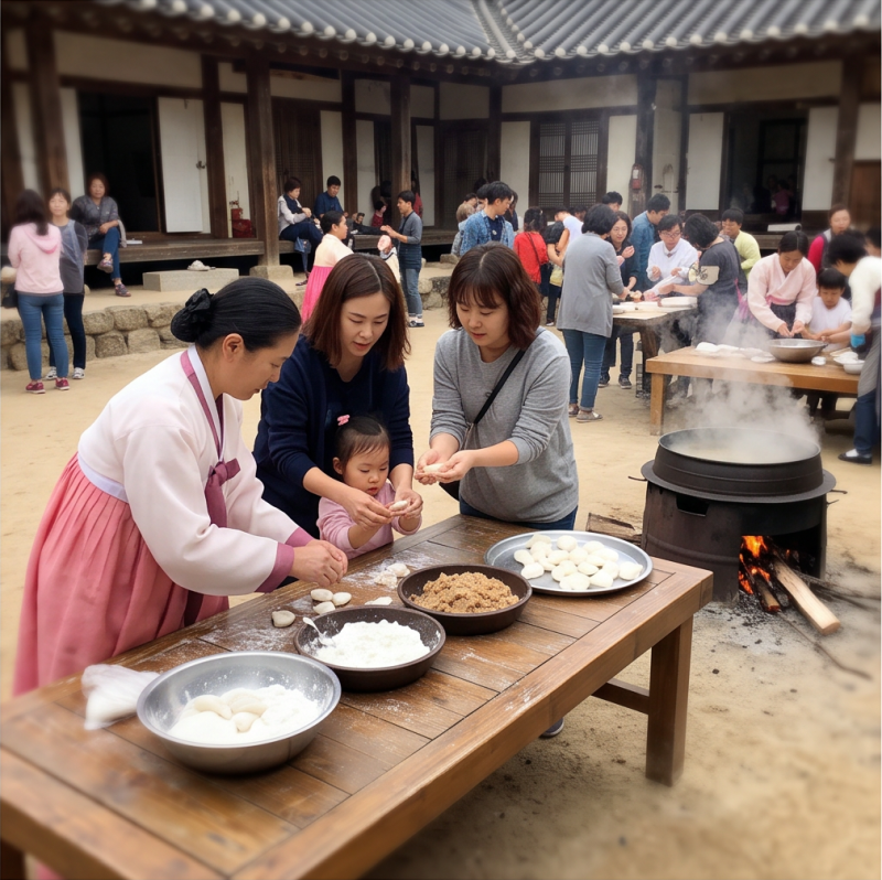 용인 한국민속촌 추석 4일, 5살 아이와 송편빚기 코스