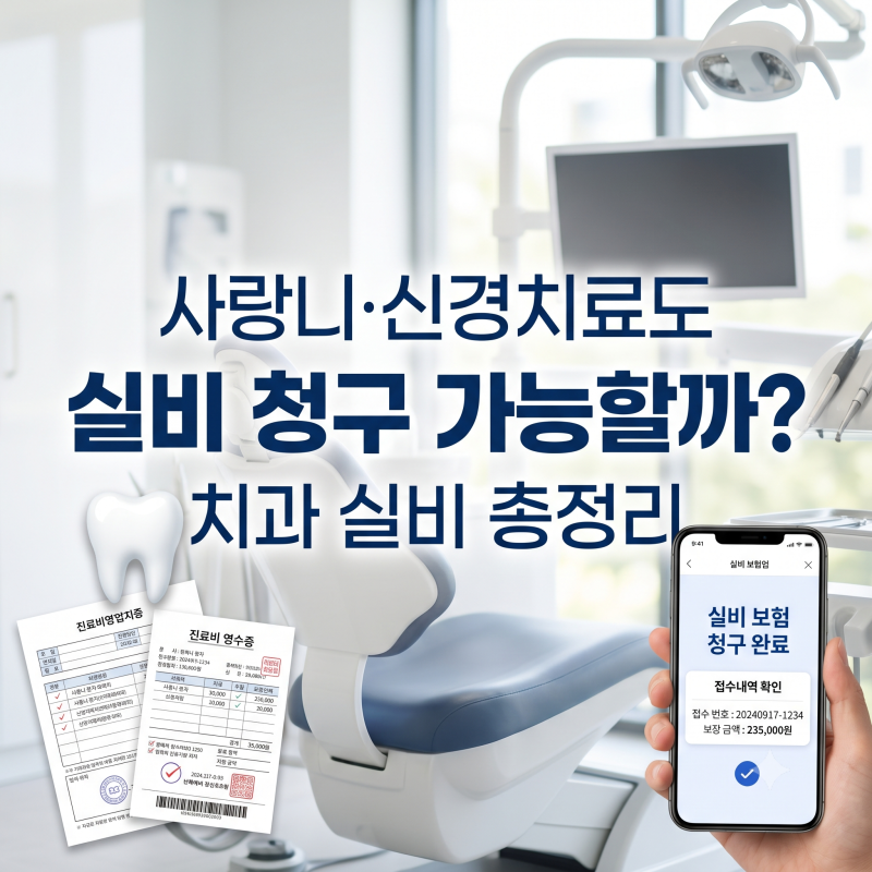 치과 실비보험 청구 가능할까? 급여·비급여 보장 기준 총정리
