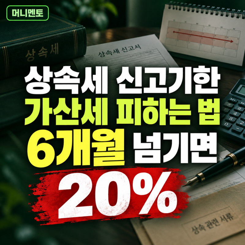 상속세 신고기한 가산세 피하는 법, 6개월 넘기면 20%