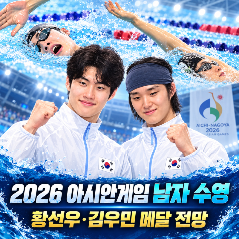 2026 아시안게임 남자 수영 일정·황선우 김우민 금메달 전망, 한중일 대결