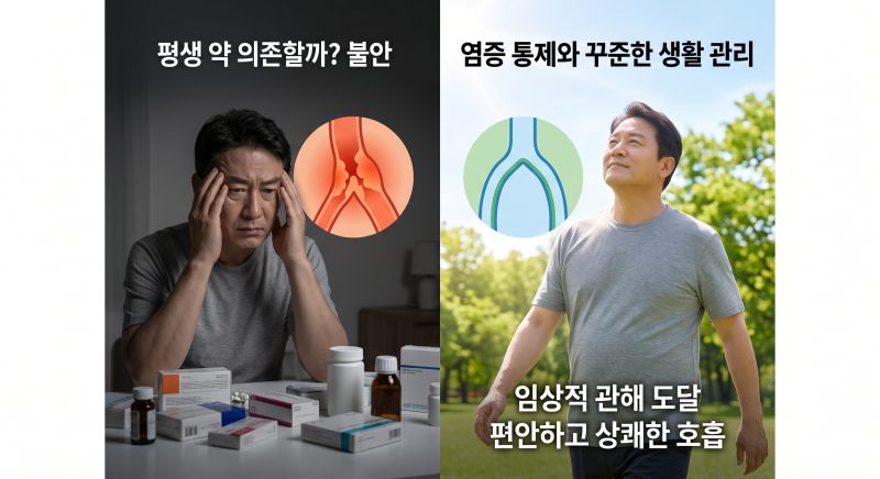 일시적 증상 완화? 천식 완치를 향한 근본 원인 해결