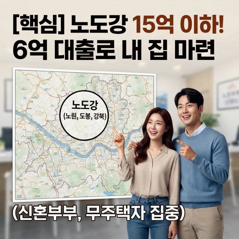 노도강 15억 이하 아파트 6억 대출로 다 사들여주마