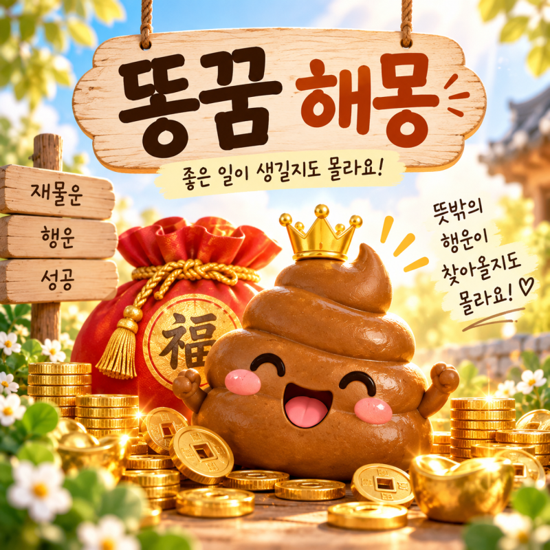똥꿈 해몽, 똥 싸는 꿈부터 묻는 꿈까지 상황별 의미