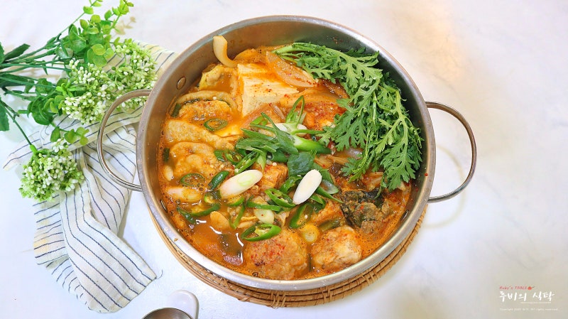 남은 전찌개 레시피 남은 전요리 섞어찌개 만드는법
