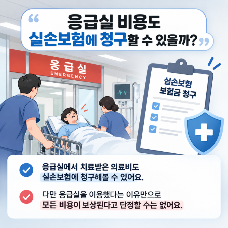 응급실 실손보험 청구될까요? 영수증에서 확인할 내용