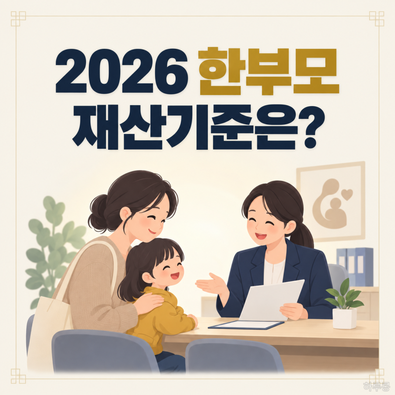 한부모가족 지원금 재산 기준과 지원센터 상담 방법 (2026년)