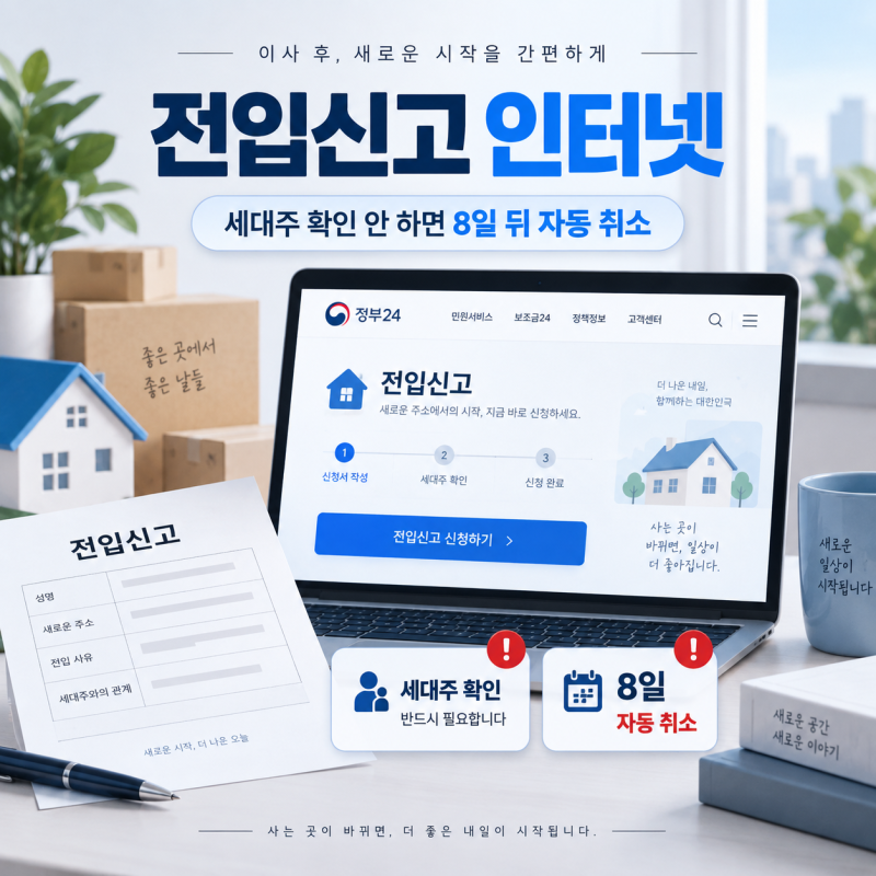전입신고 인터넷으로 끝낸 줄 알았는데… 세대주 확인 안 하면 8일 뒤 자동 취소
