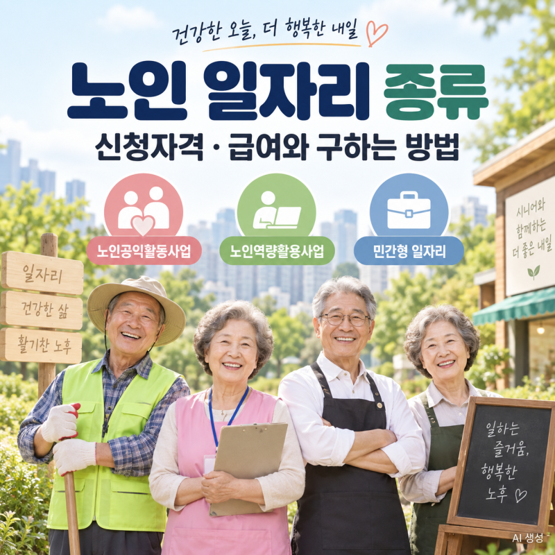 노인 일자리 종류｜신청자격·급여와 구하는 방법