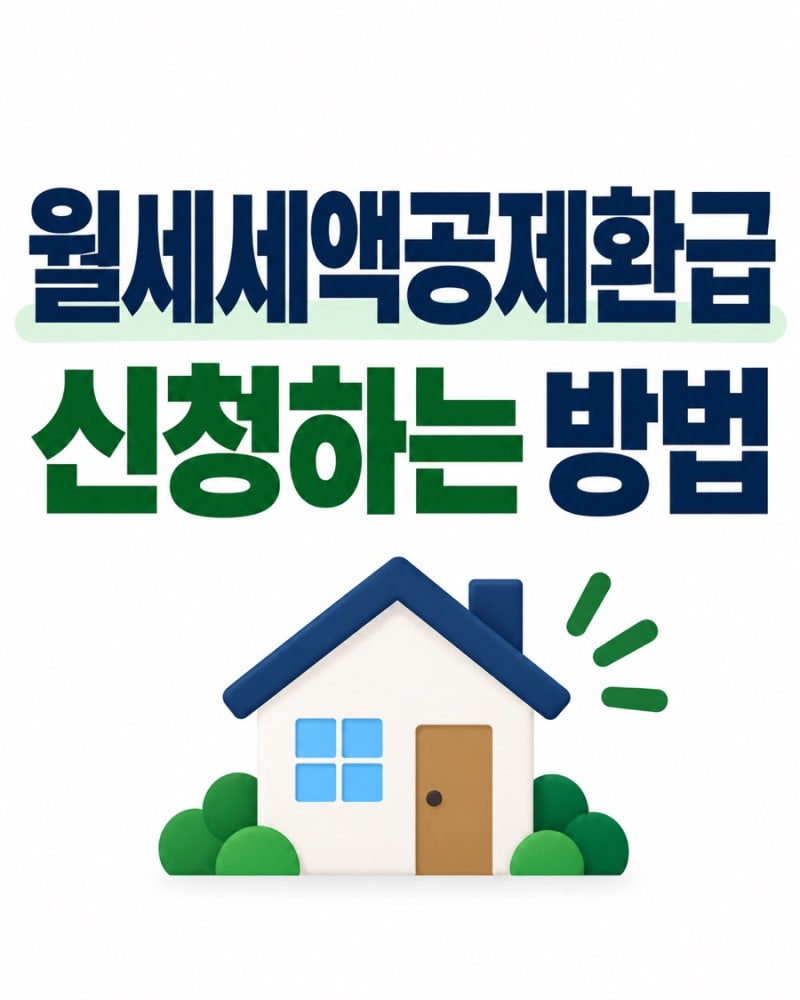 월세세액공제환급 신청하는방법