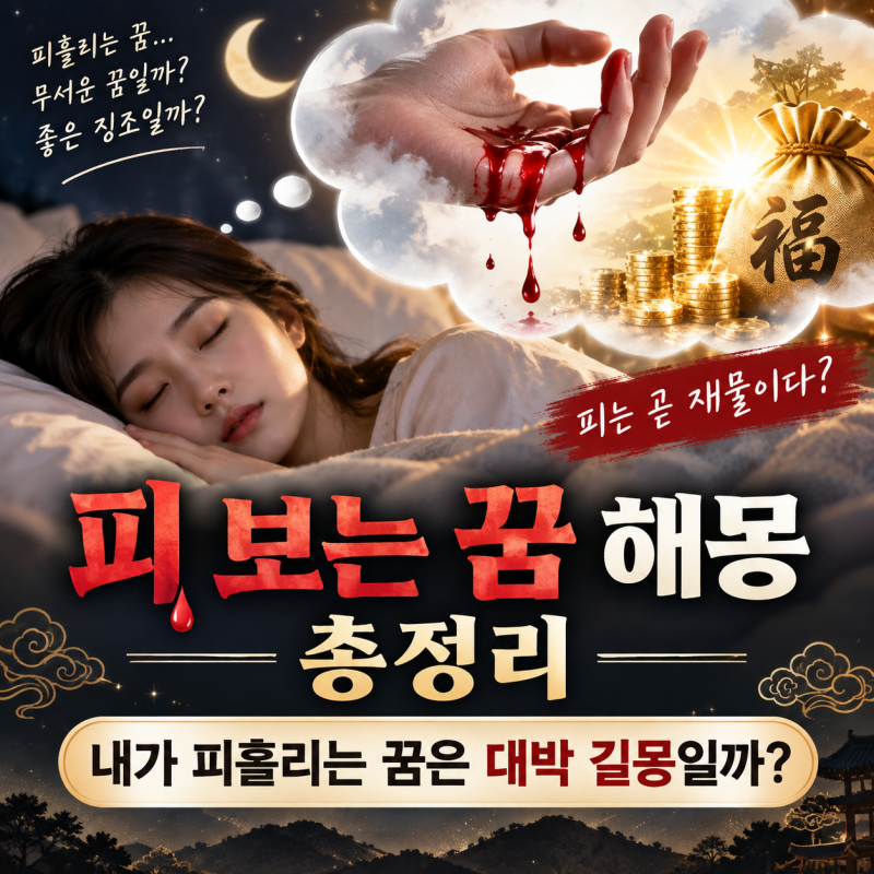 피 보는 꿈 해몽 총정리, 내가 피 흘리는 꿈은 대박 길몽일까?