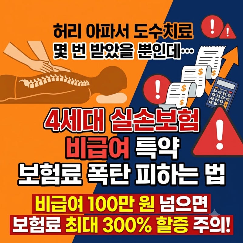 "내년 실비 왜 이렇게 올랐지?" 4세대 실손 비급여 100만 원 할증 기준