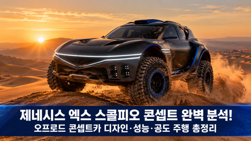 제네시스 엑스 스콜피오 콘셉트 완벽 분석! 오프로드 콘셉트카 디자인·성능·공도 주행 총정....