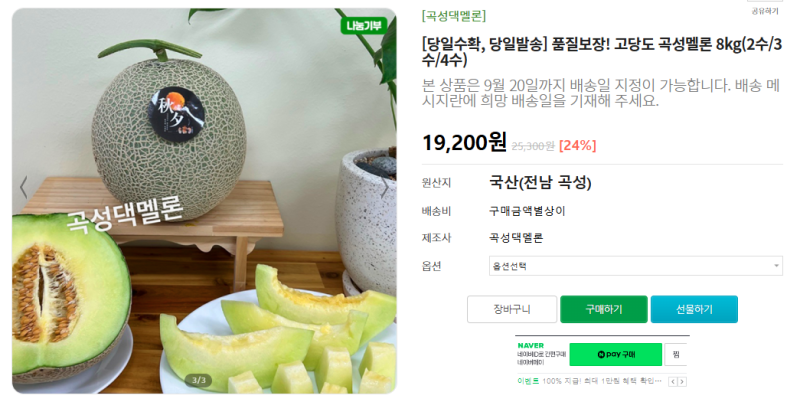 곡성 멜론 추천｜매년 직접 사먹는 고당도 곡성댁멜론 후기