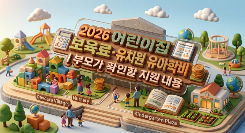 2026 어린이집 보육료·유치원 유아학비｜부모가 확인할 지원 내용