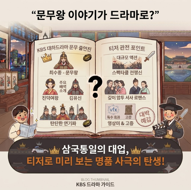 “문무왕 이야기가 드라마로?” KBS 문무 출연진·티저 관전 포인트