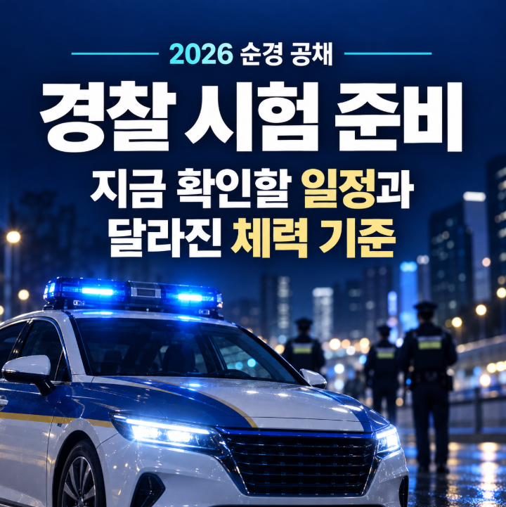 경찰 시험 준비, 지금 확인할 일정과 달라진 체력 기준