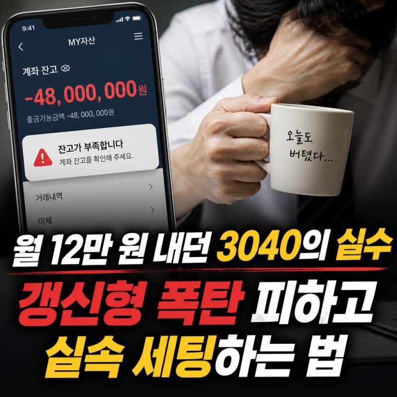 3040 직장인 암보험, 월 3~4만 원대로 끝내는 비갱신형 무해지 세팅 기준