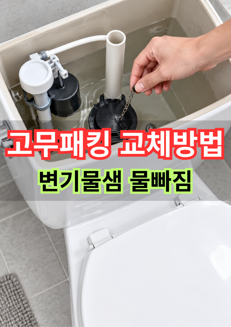변기고무패킹 물샘 물빠짐 원인, 규격·종류와 고무마개 교체방법