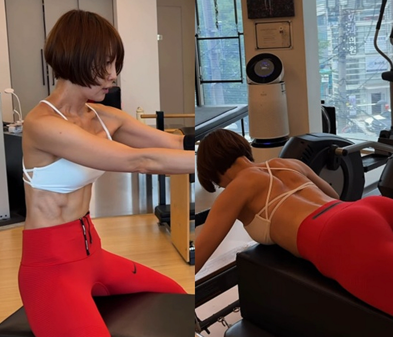 "명절에 살찔 일만 남았으니" 53세 최은경 옆구리살 빼는 운동 사이드 플랭크 좌우 20초와 비....