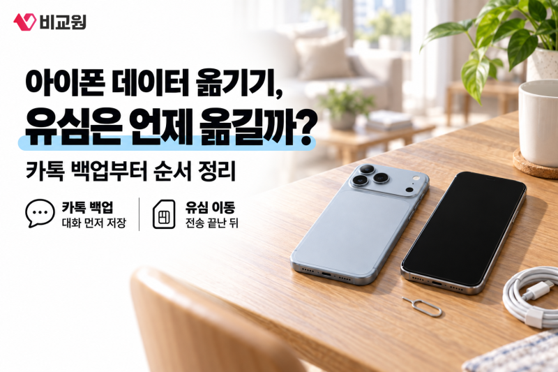 아이폰 데이터 옮기기｜유심은 언제 옮길까, 카톡 백업부터 순서 정리