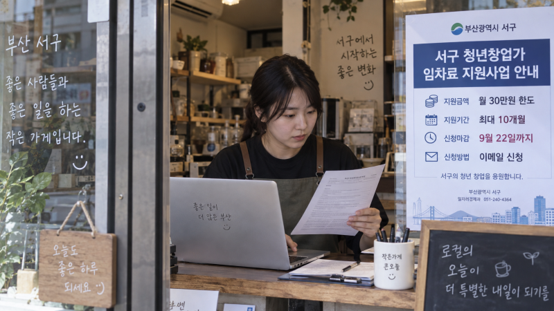 2026 부산 서구 청년 창업자 임차료 지원, 월 30만원 최대 10개월로 확대…9월 22일까지 이메일 ....