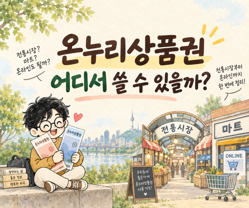 온누리상품권 사용처 찾는 법｜마트·온라인·전통시장 어디까지 될까?