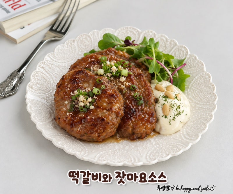 편스토랑 손태진 손가네 떡갈비 레시피 쫀득한 인절미 떡갈비와 잣마요소스