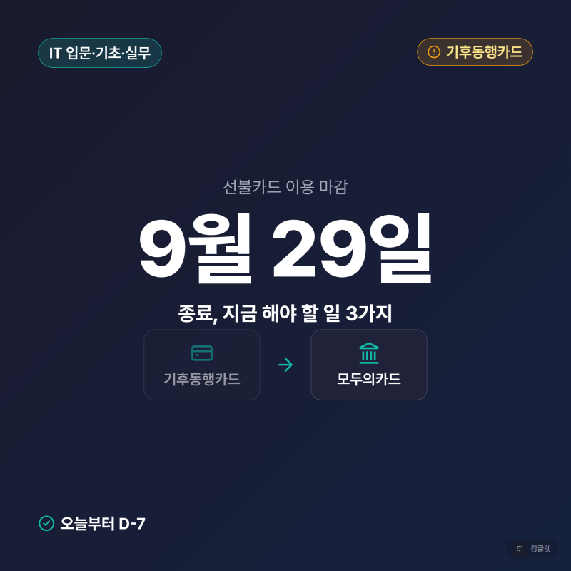 기후동행카드 9월 29일 종료, 지금 해야 할 일 3가지