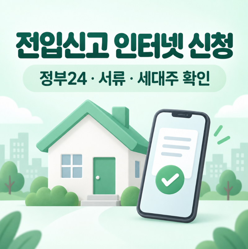 전입신고 인터넷 신청 방법, 정부24 하는 법·서류·세대주 확인